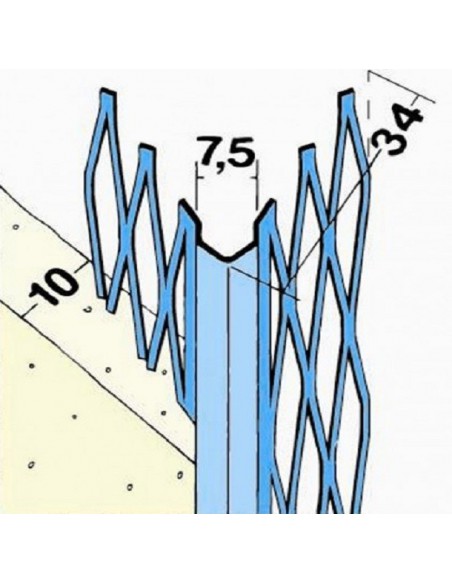 Mriežka PVC roh 7 x 7 300 cm