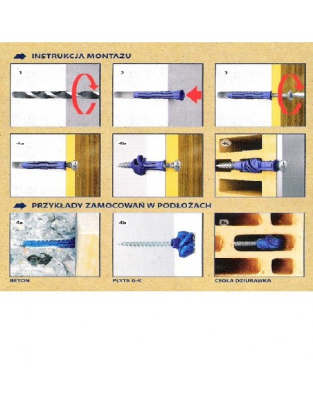 Univerzálny špajdle RawlPlug 4ALL-06 + No.4540