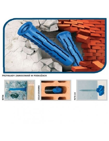 Univerzálny špajdle RawlPlug 4ALL-06 + No.4540