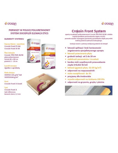 System dociepleń Crossin Front System 50 mm