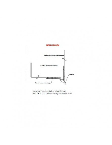 Listwa okapnikowa PVC do listwy startowej L250 