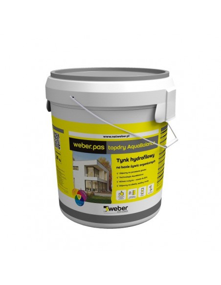 Tynk hydrofilowy weber.pas topdry AquaBalance 30 kg