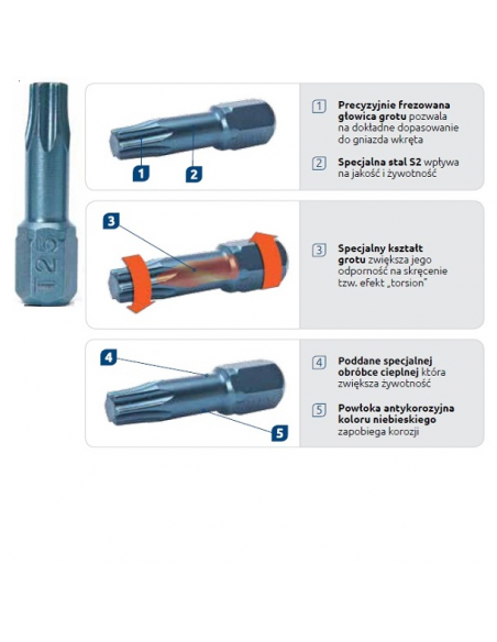 Bit RawlPlug Torsion TORX T20 25 mm