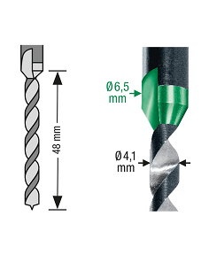 Dvojstupňový vrták SPAX 4,1 mm pre skrutky 5-6 mm. 2