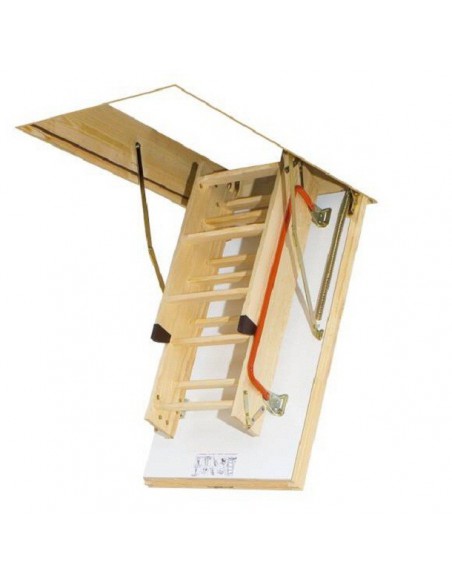 Podkrovné schody s dreveným rebrík 90x80cm